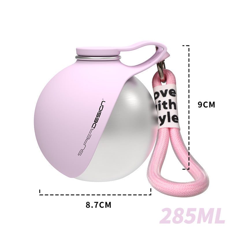 2-in-1 Dog Travel Water Bottle - Leakproof Stainless Steel with Silicone Bowl