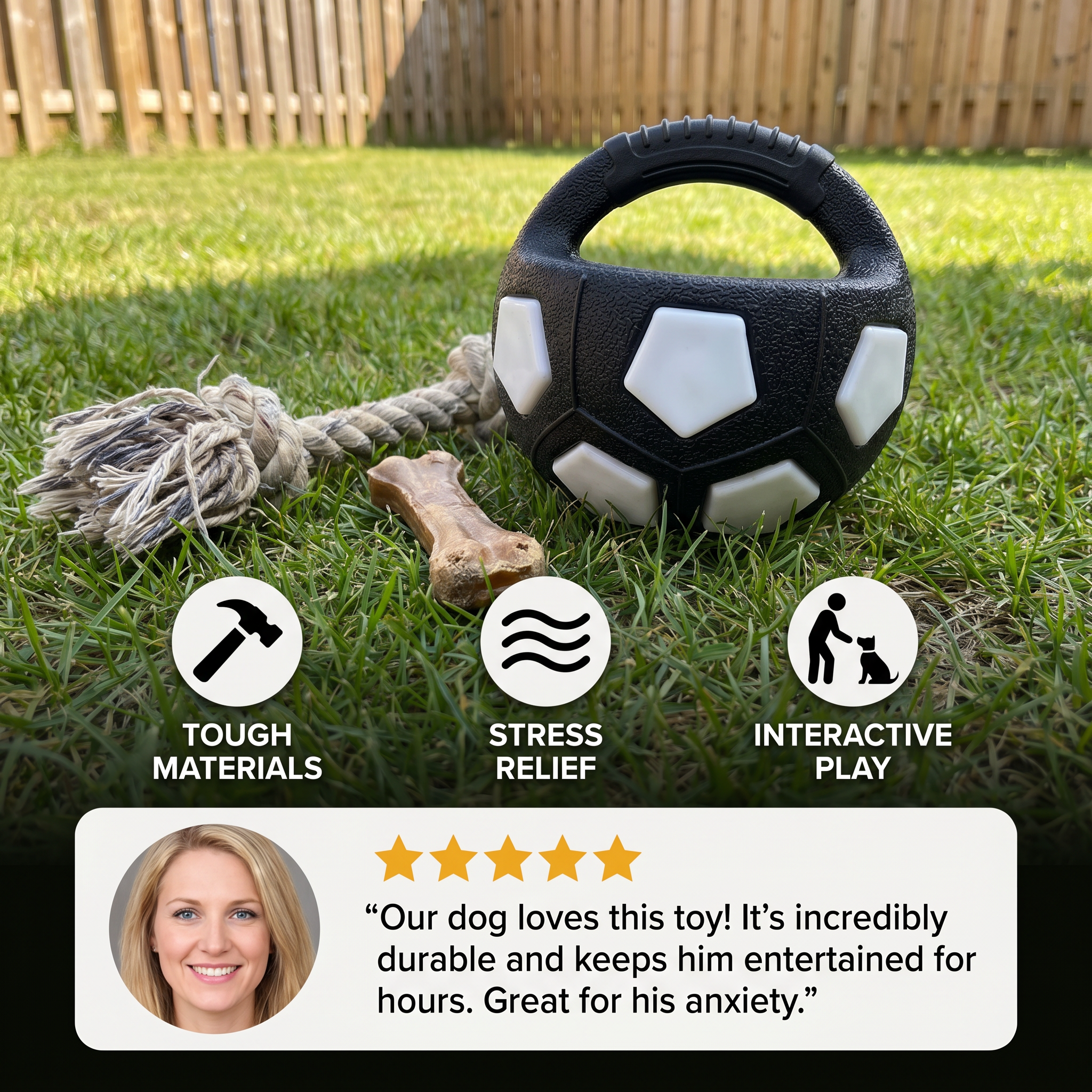Durable Stress Relief Toy Ball for Dogs